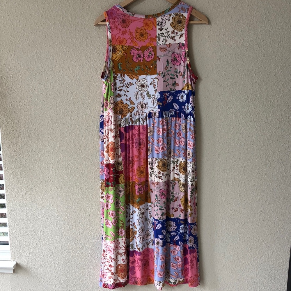 Johnny Was Cosmo Summer Dress Patchwork Pattern Size M - Picture 2 of 3